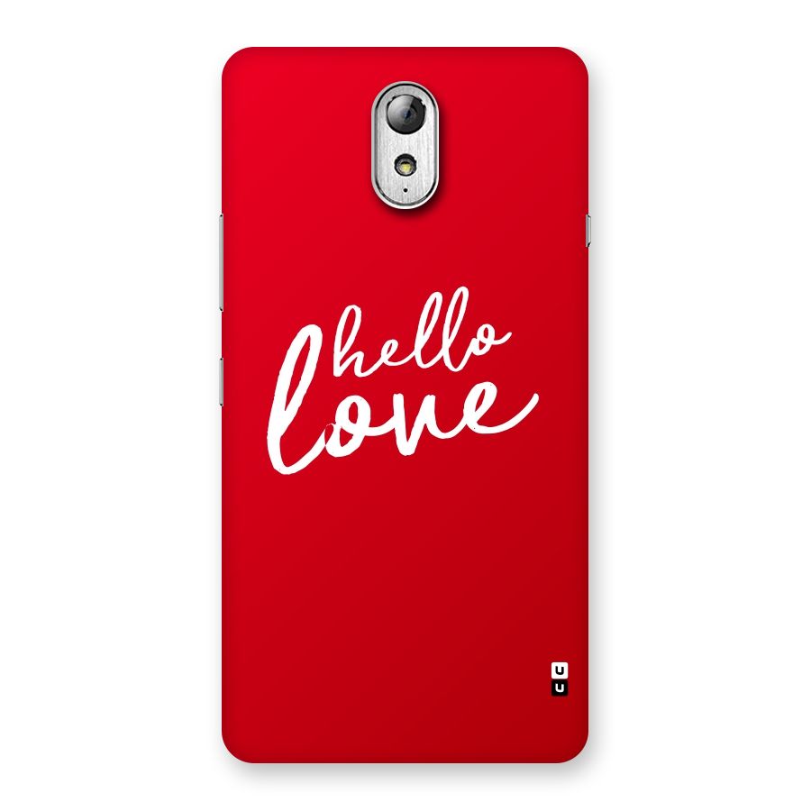 Hello Love Back Case for Lenovo Vibe P1M