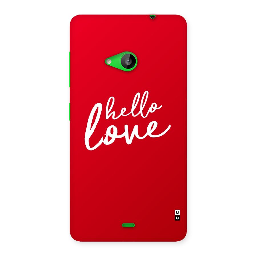 Hello Love Back Case for Lumia 535