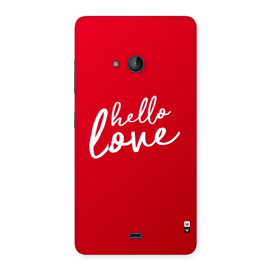 Hello Love Back Case for Lumia 540