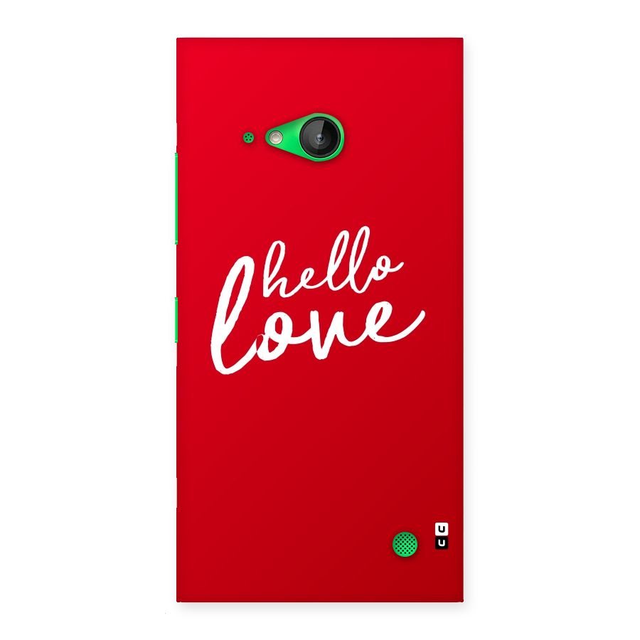 Hello Love Back Case for Lumia 730