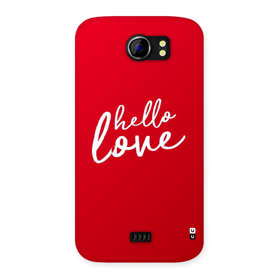 Hello Love Back Case for Micromax Canvas 2 A110