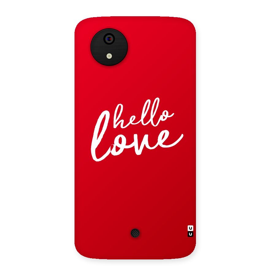 Hello Love Back Case for Micromax Canvas A1