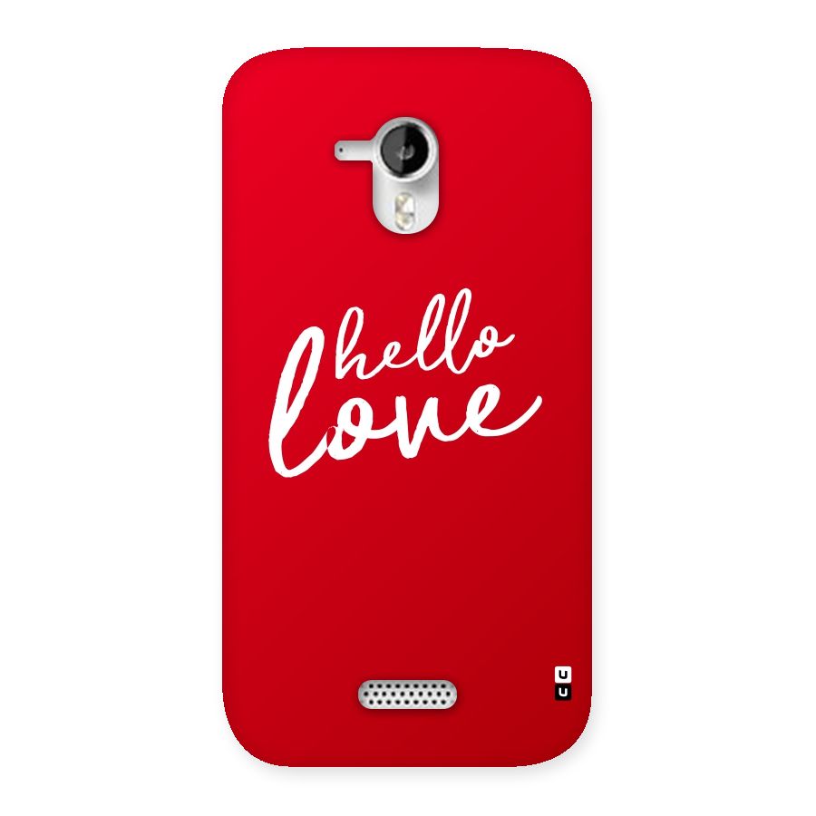 Hello Love Back Case for Micromax Canvas HD A116