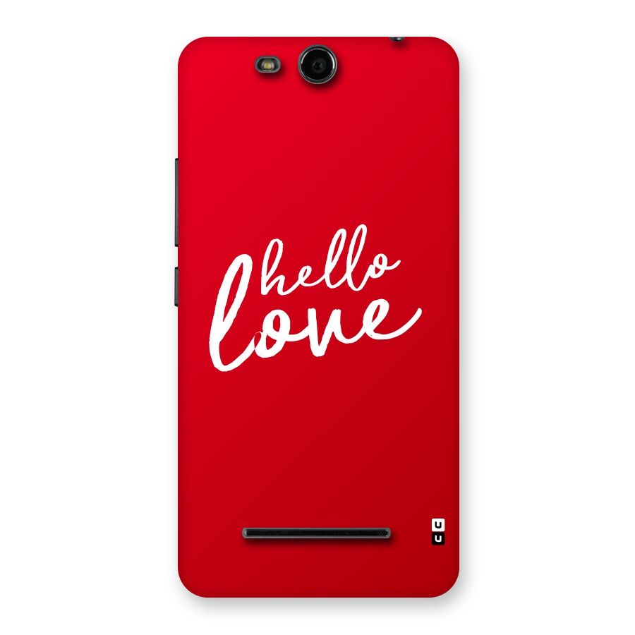 Hello Love Back Case for Micromax Canvas Juice 3 Q392