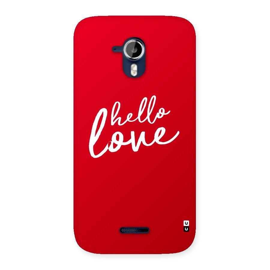 Hello Love Back Case for Micromax Canvas Magnus A117