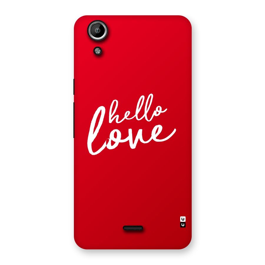 Hello Love Back Case for Micromax Canvas Selfie Lens Q345