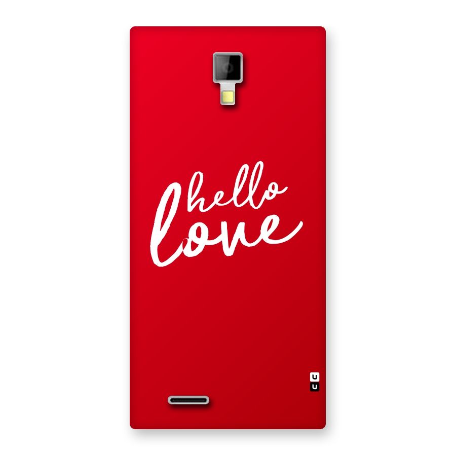 Hello Love Back Case for Micromax Canvas Xpress A99