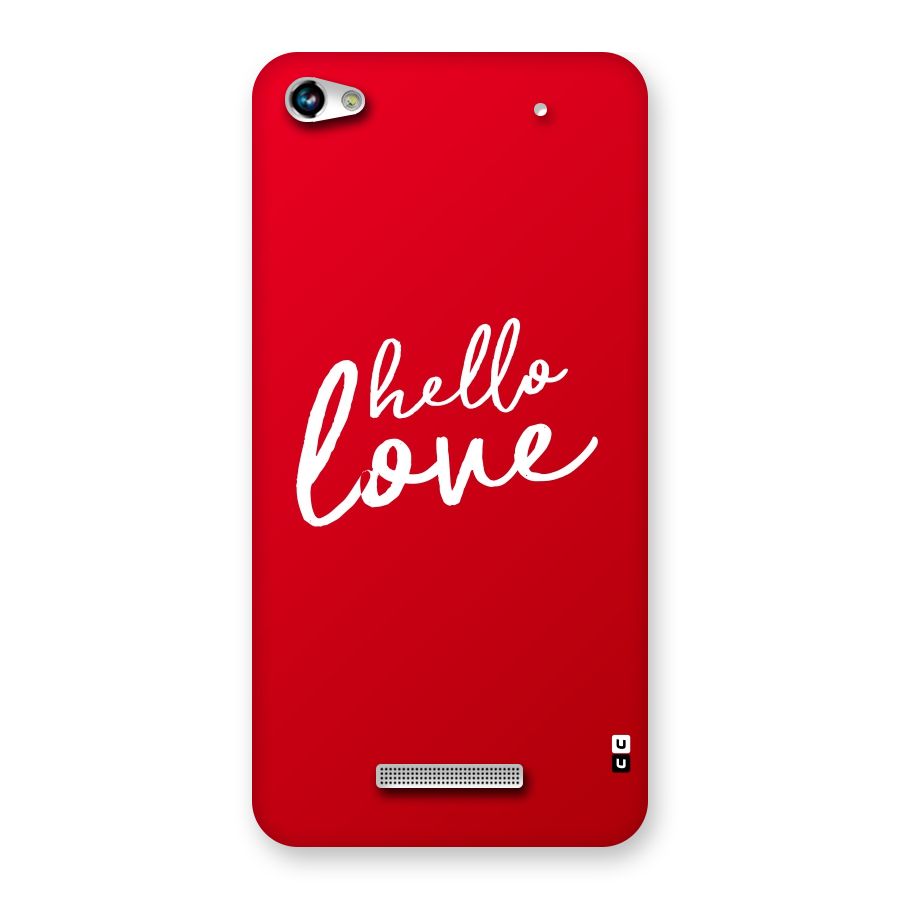 Hello Love Back Case for Micromax Hue 2