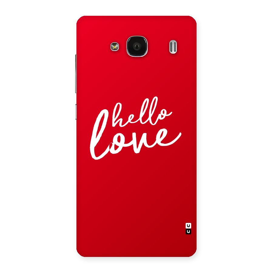 Hello Love Back Case for Redmi 2s