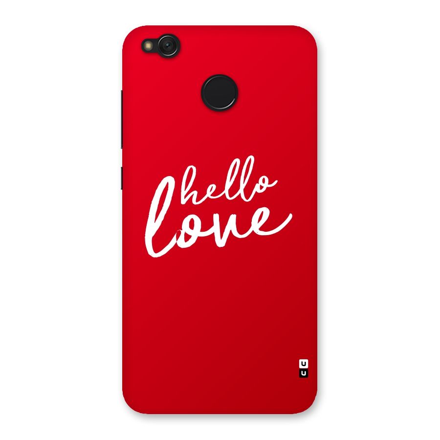 Hello Love Back Case for Redmi 4