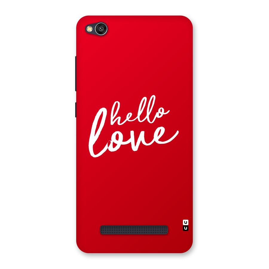 Hello Love Back Case for Redmi 4A