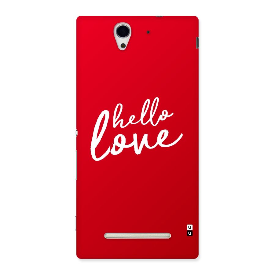 Hello Love Back Case for Sony Xperia C3