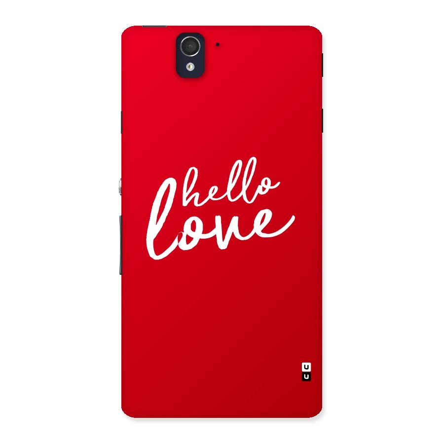 Hello Love Back Case for Sony Xperia Z