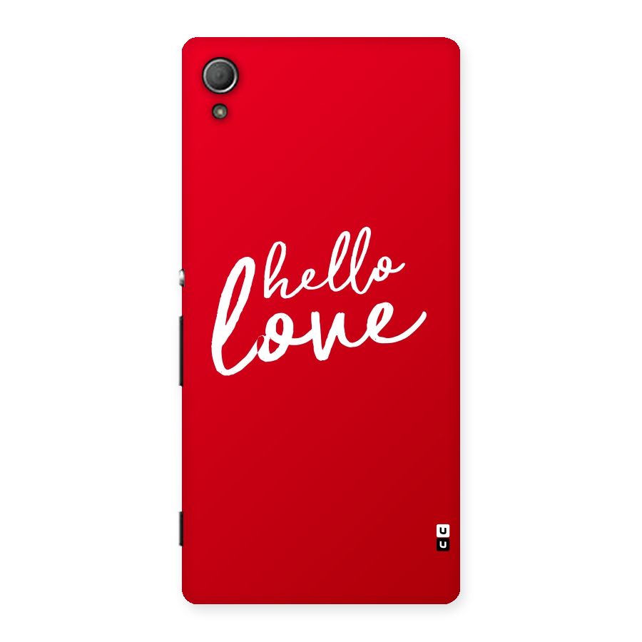 Hello Love Back Case for Xperia Z3 Plus