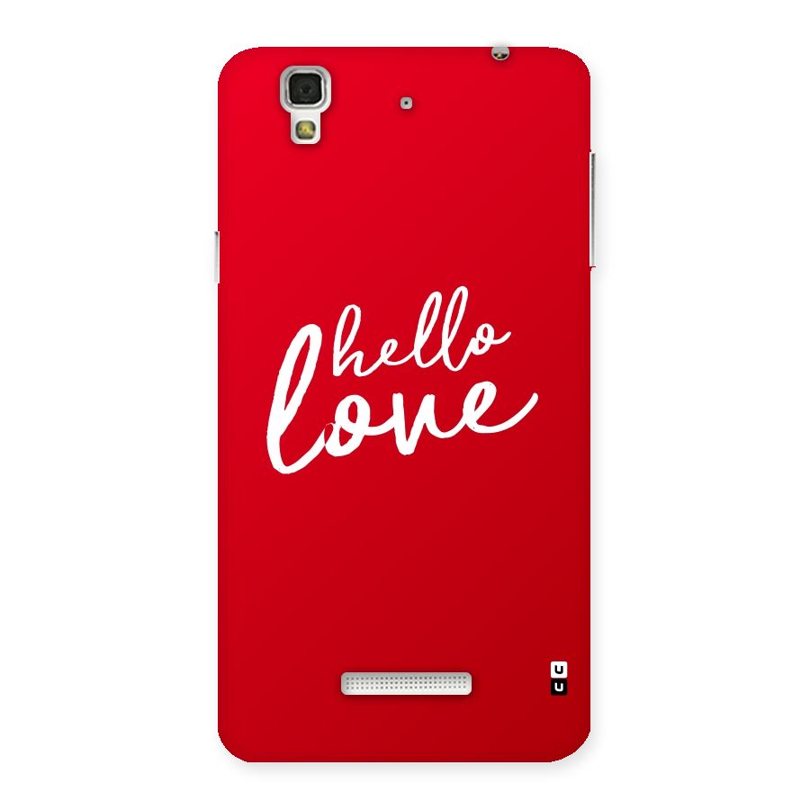 Hello Love Back Case for Yu Yureka