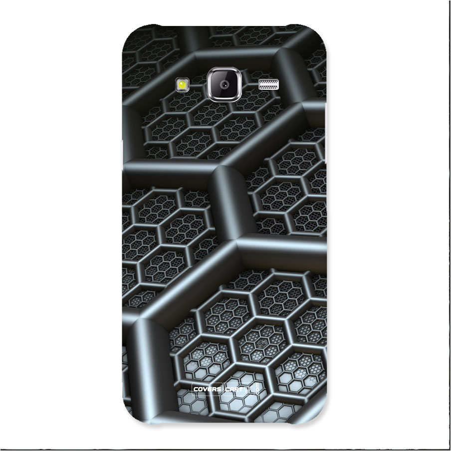Hexa Black Abstract Back Case for Galaxy J5
