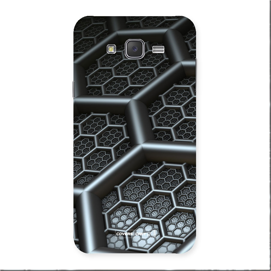 Hexa Black Abstract Back Case for Galaxy J7