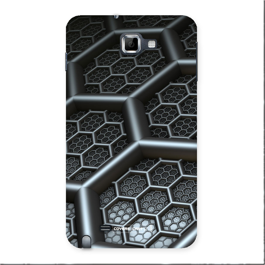 Hexa Black Abstract Back Case for Galaxy Note