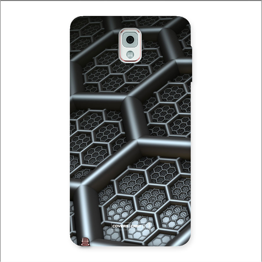 Hexa Black Abstract Back Case for Galaxy Note 3