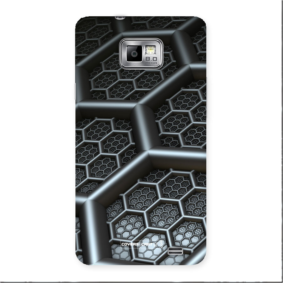 Hexa Black Abstract Back Case for Galaxy S2