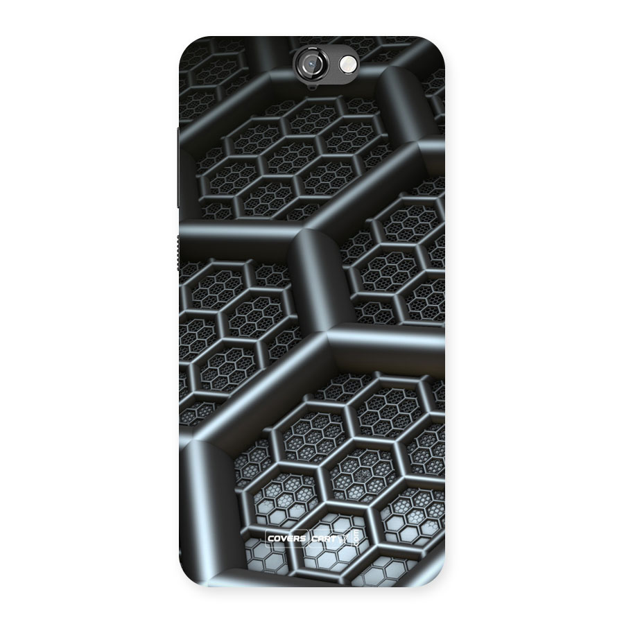 Hexa Black Abstract Back Case for HTC One A9