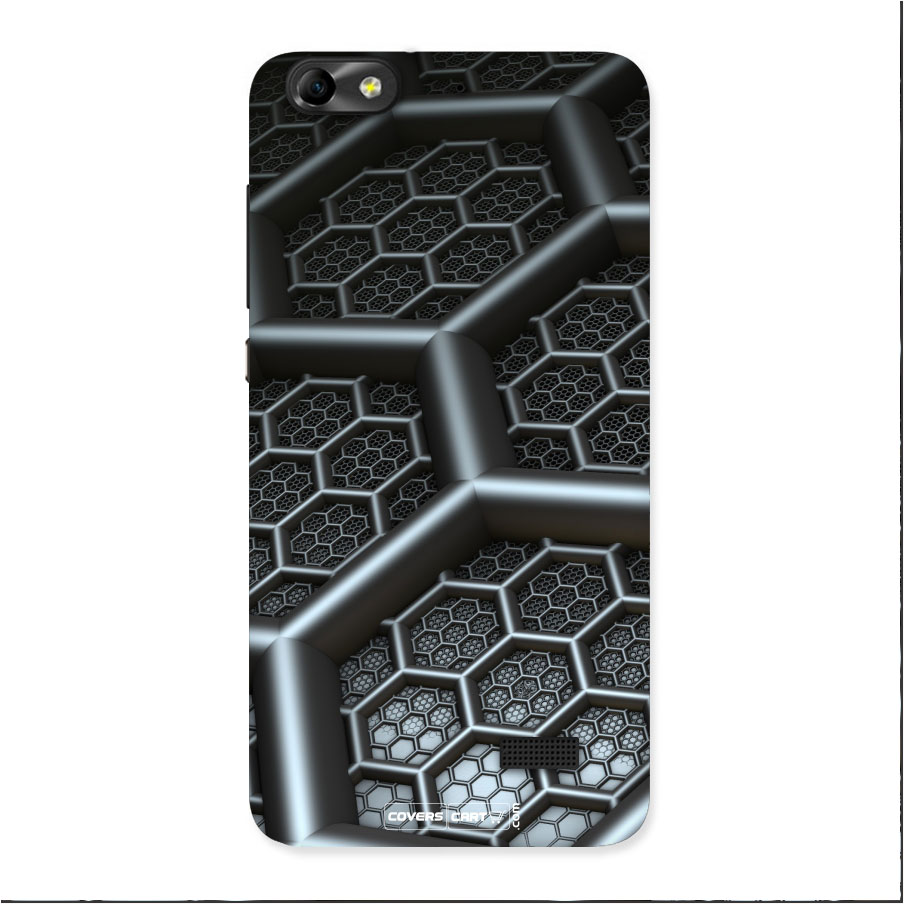 Hexa Black Abstract Back Case for Honor 4C