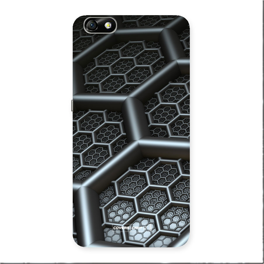 Hexa Black Abstract Back Case for Honor 4X