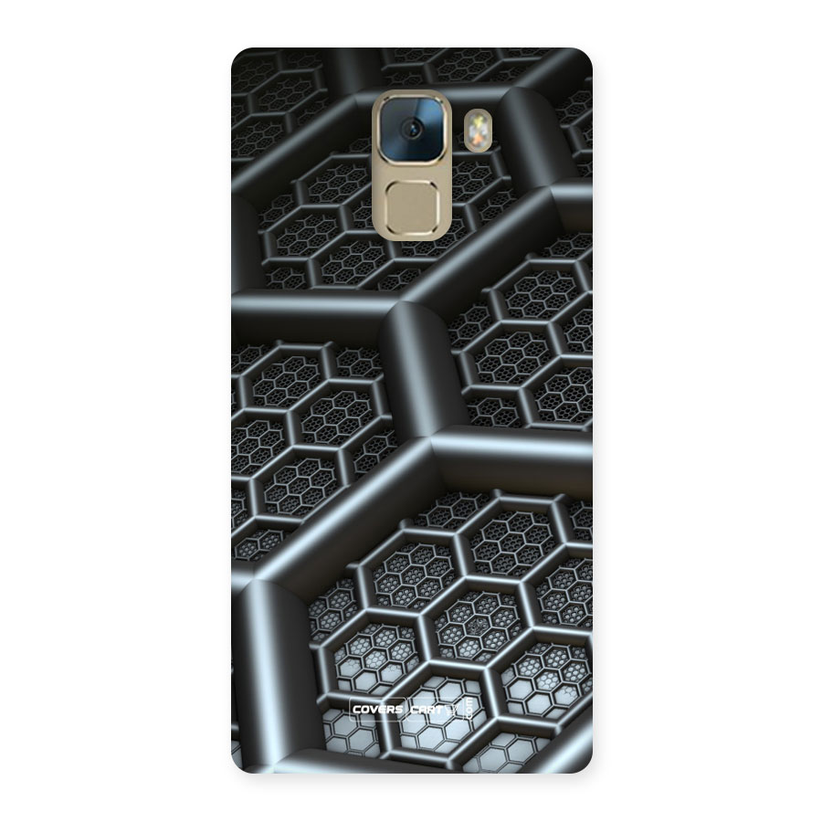 Hexa Black Abstract Back Case for Honor 7