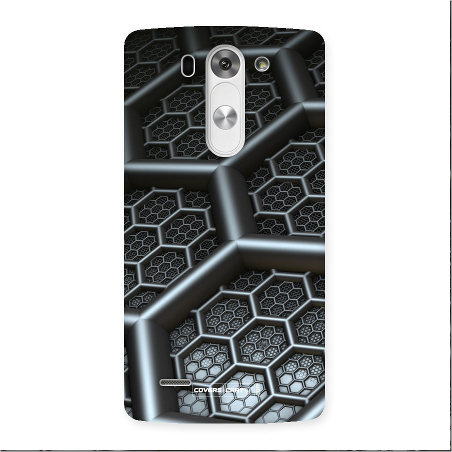 Hexa Black Abstract Back Case for LG G3 Beat