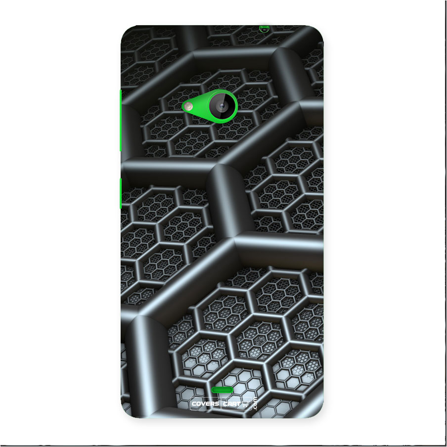 Hexa Black Abstract Back Case for Lumia 535