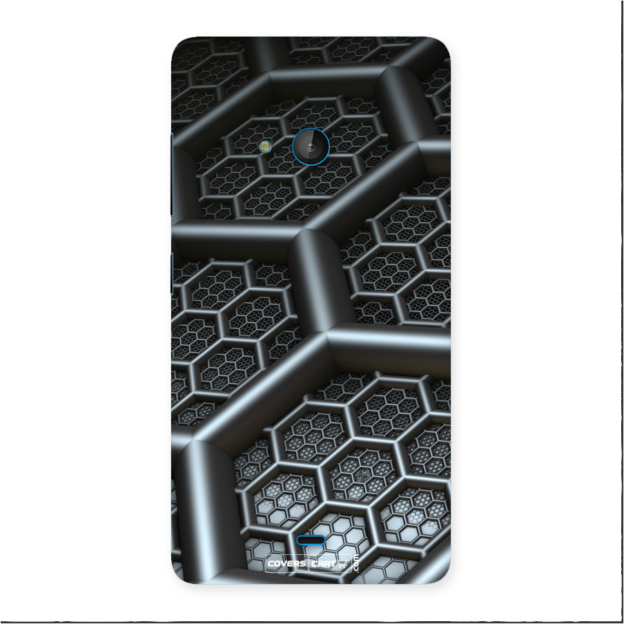 Hexa Black Abstract Back Case for Lumia 540