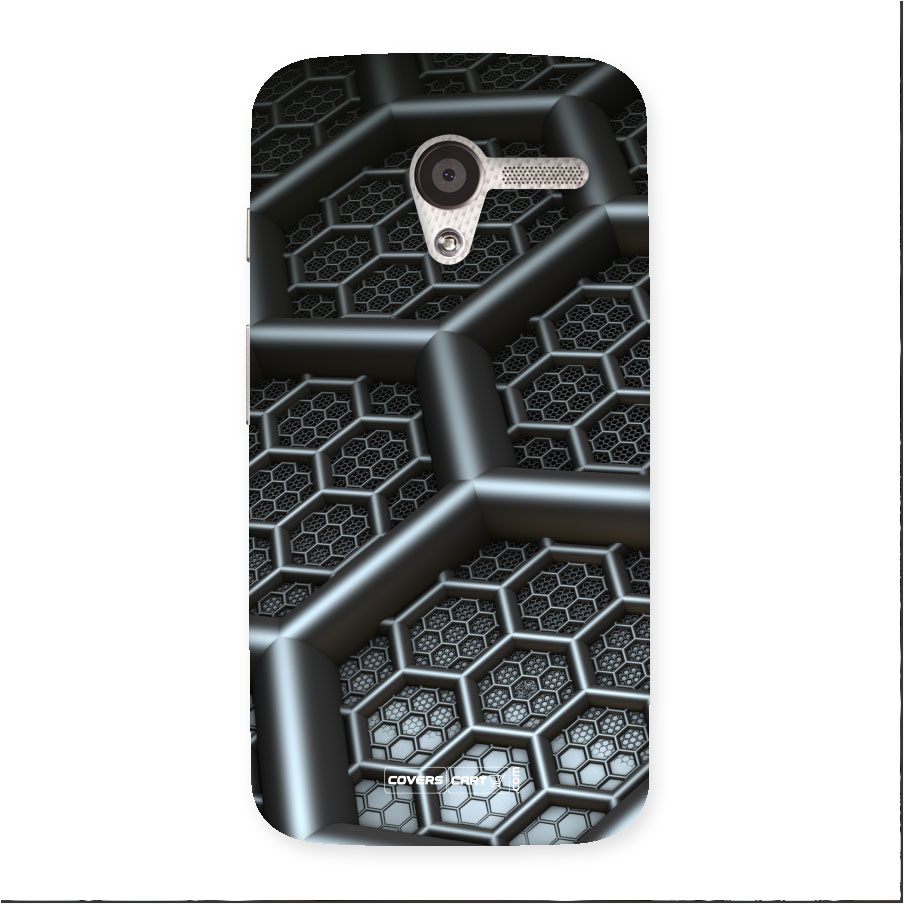 Hexa Black Abstract Back Case for Moto X