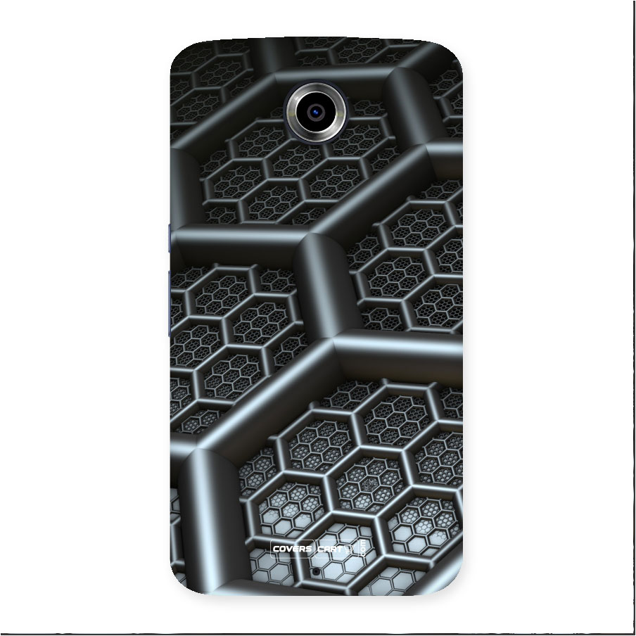 Hexa Black Abstract Back Case for Nexus 6