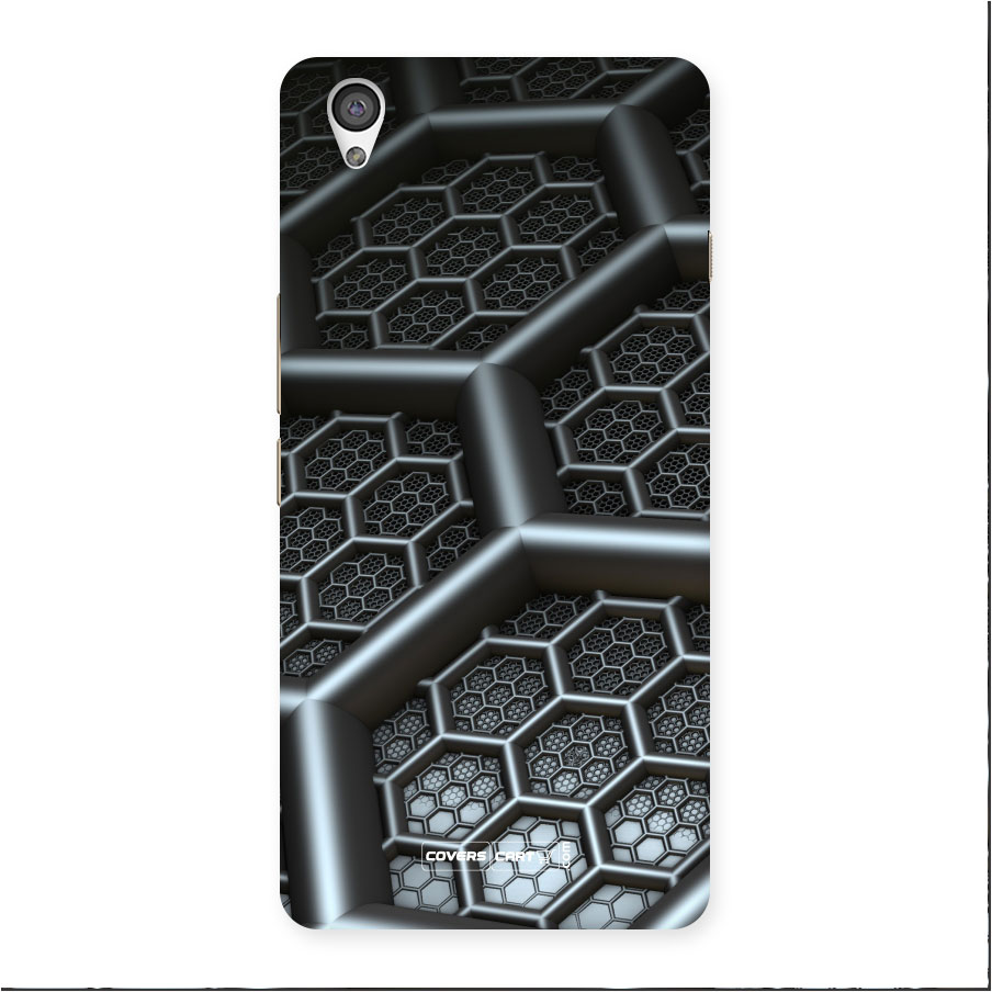 Hexa Black Abstract Back Case for Oneplus X