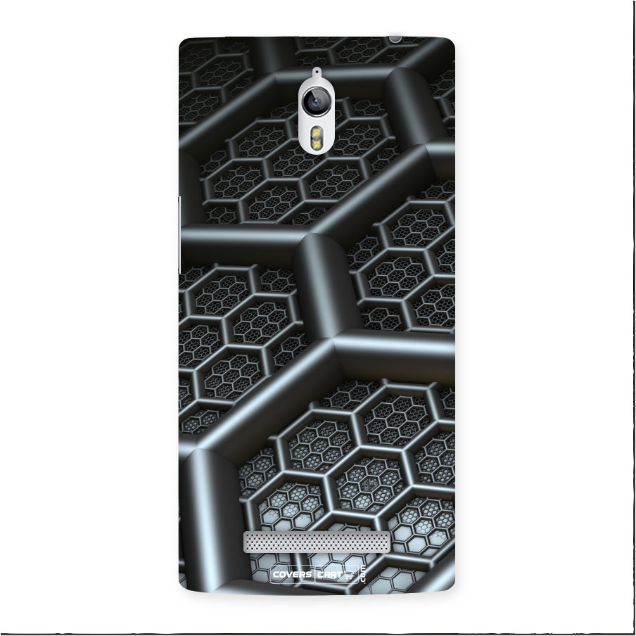Hexa Black Abstract Back Case for Oppo Find 7