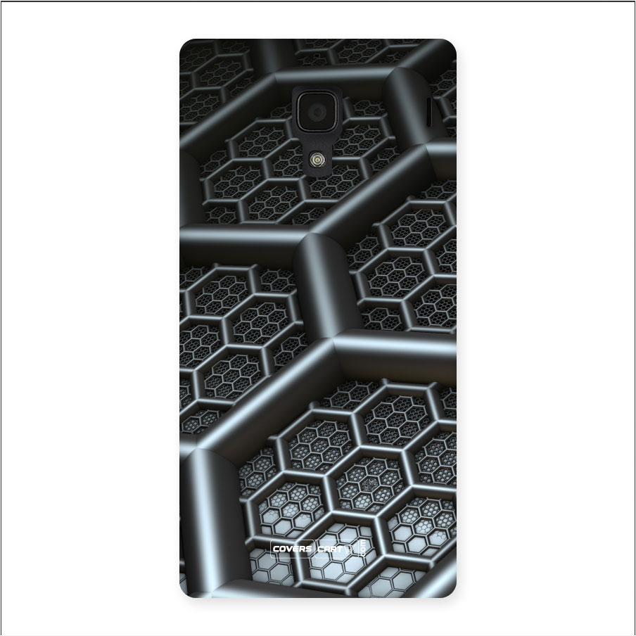 Hexa Black Abstract Back Case for Redmi 1s
