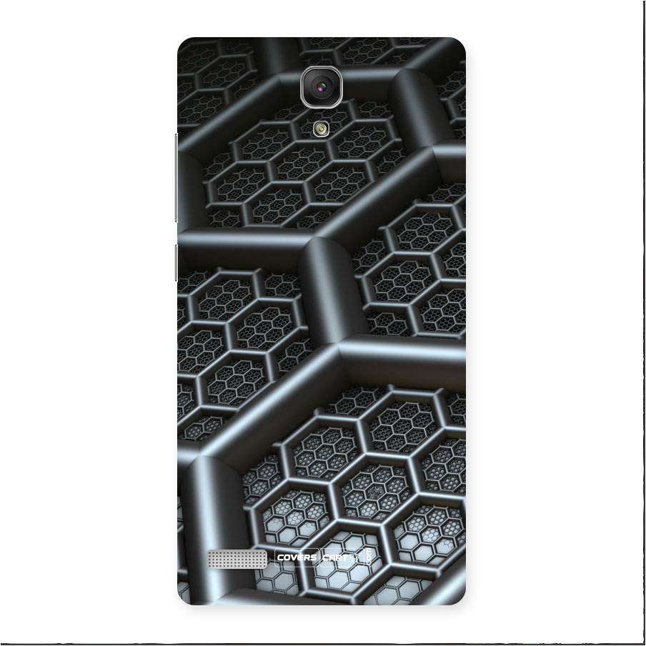 Hexa Black Abstract Back Case for Redmi Note