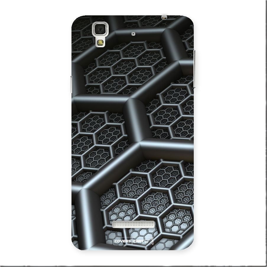 Hexa Black Abstract Back Case for Yu Yureka