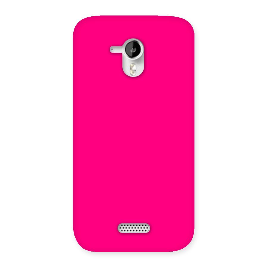 Hot Pink Back Case for Micromax Canvas HD A116