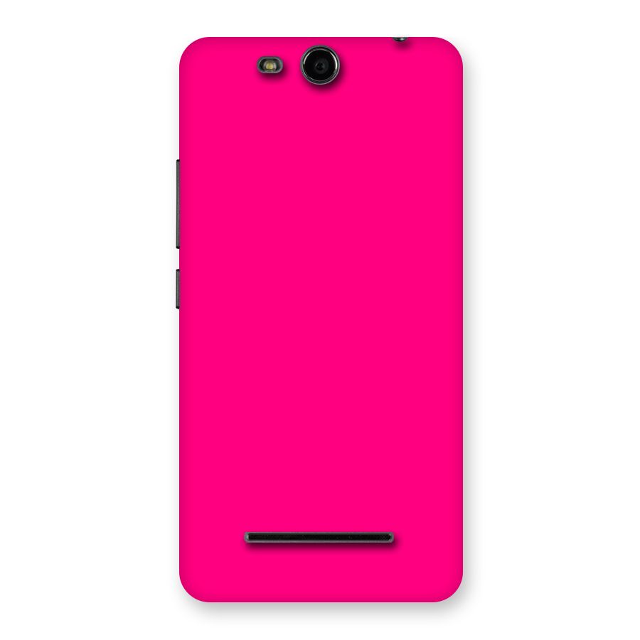 Hot Pink Back Case for Micromax Canvas Juice 3 Q392