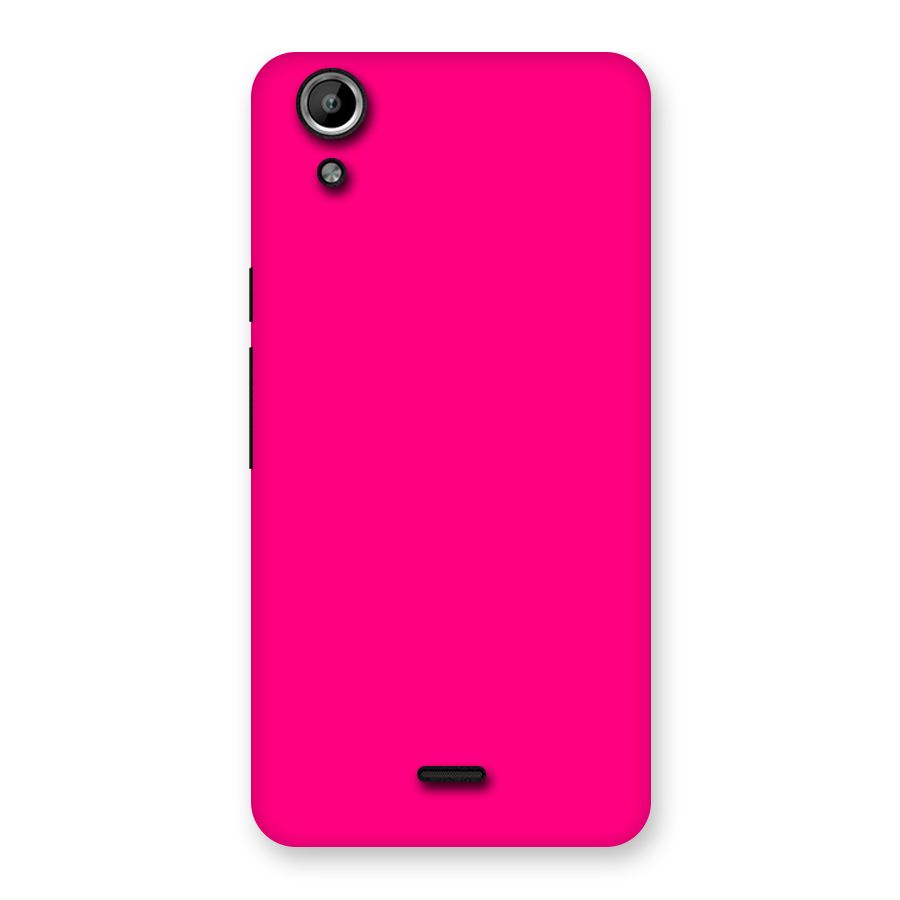 Hot Pink Back Case for Micromax Canvas Selfie Lens Q345