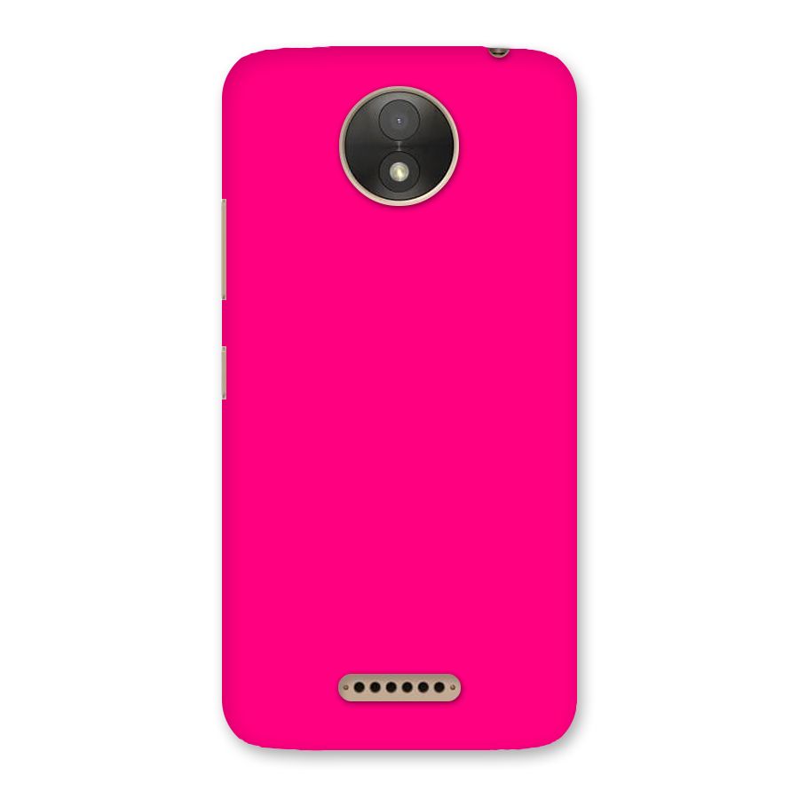 Hot Pink Back Case for Moto C Plus