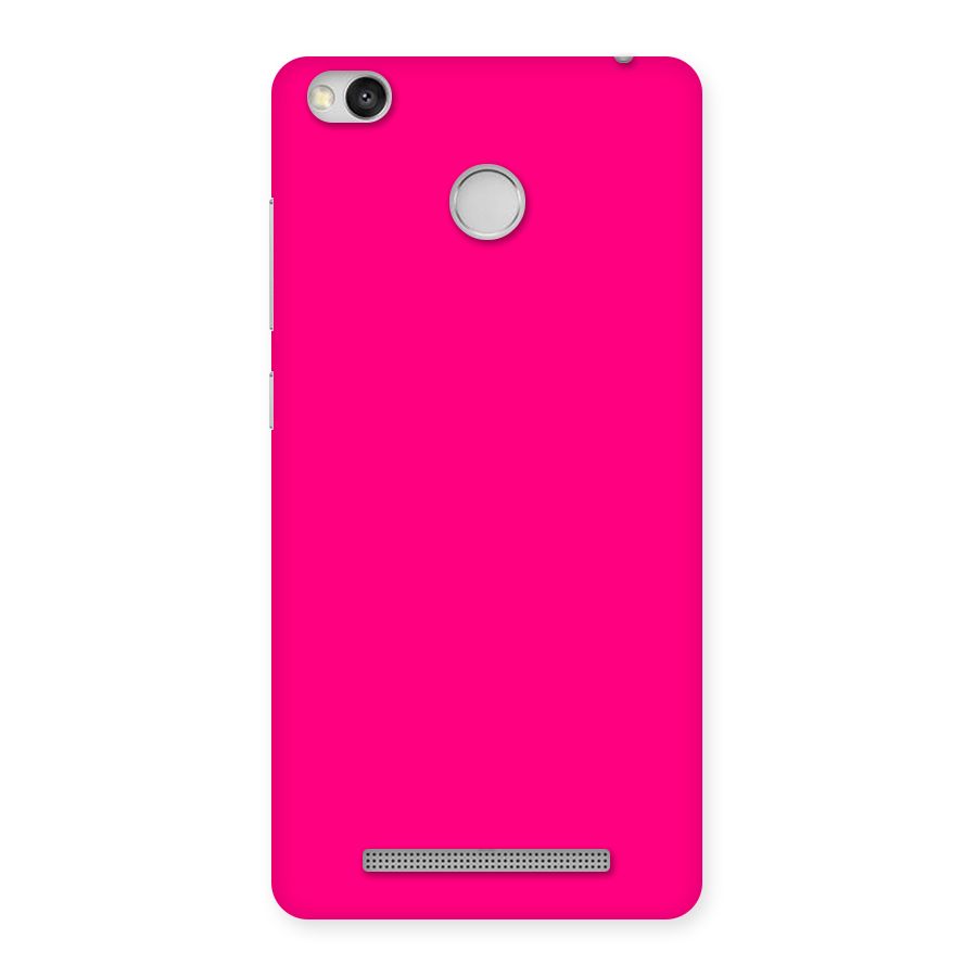 Hot Pink Back Case for Redmi 3S Prime