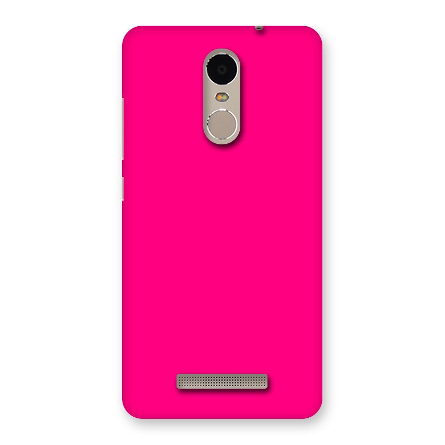 Hot Pink Back Case for Xiaomi Redmi Note 3