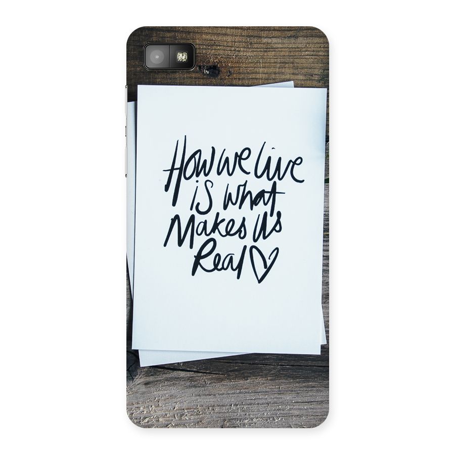 How We Live Back Case for Blackberry Z10
