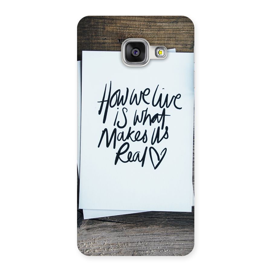 How We Live Back Case for Galaxy A3 2016