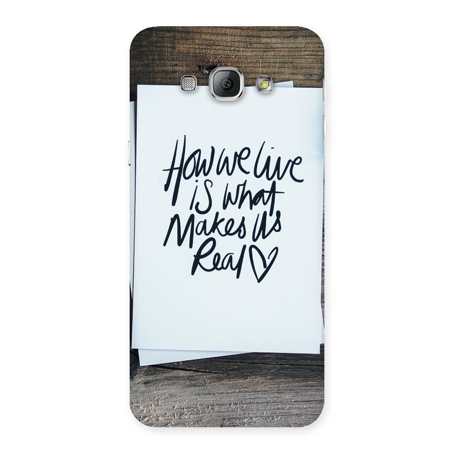 How We Live Back Case for Galaxy A8