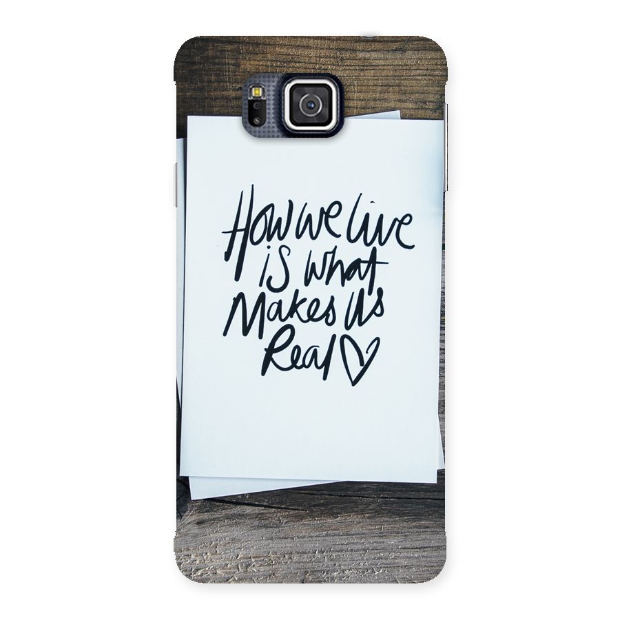 How We Live Back Case for Galaxy Alpha