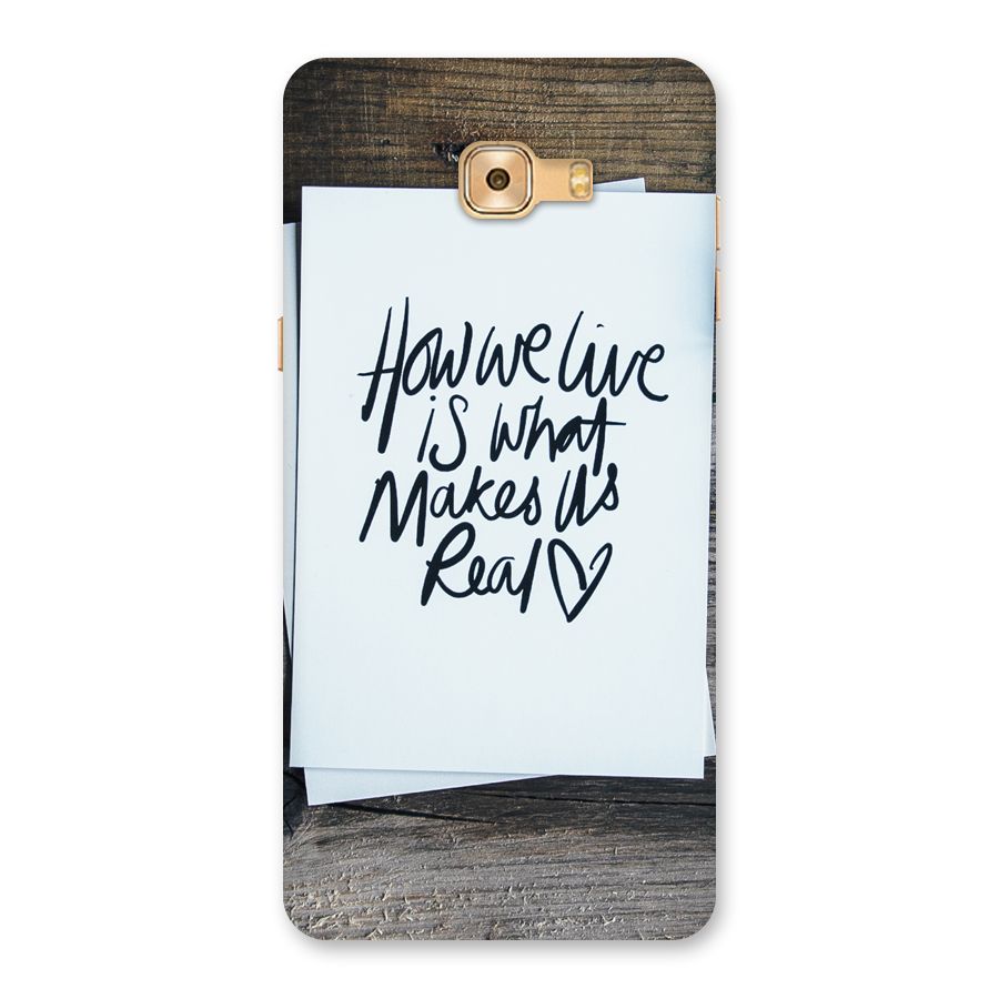 How We Live Back Case for Galaxy C9 Pro