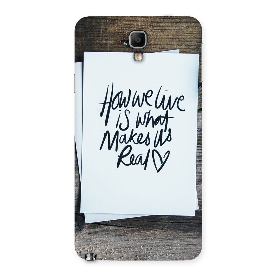 How We Live Back Case for Galaxy Note 3 Neo